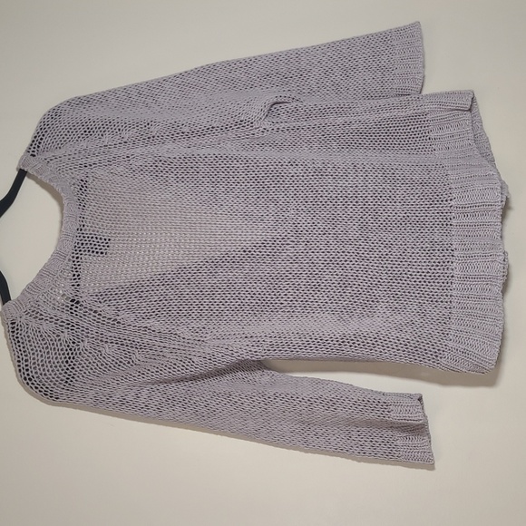 Plus Ramie/Cotton Cardigan Sweater, Lane Bryant 18/20, Taupe - Picture 9 of 11